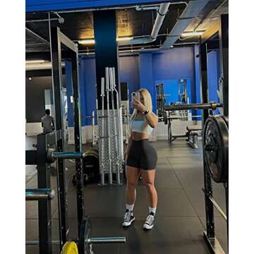 TRYTO Women's Seamless Scrunch Workout Shorts, Soft Fit