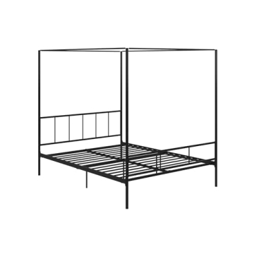 Novogratz Modern Four Poster Bed - Chic and Durable Canopy Frame