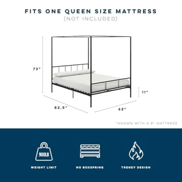 Elegant Novogratz Modern Four Poster Bed for Home Decor