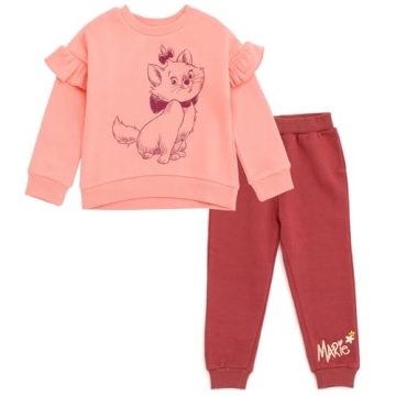 Disney Classics The Aristocats Marie Infant Baby Girls Fleece Sweatshirt and Jogger Pants Outfit Set...