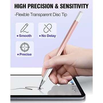 2-in-1 Stylus Pens for iPad & Touch Screens - 3 Pack