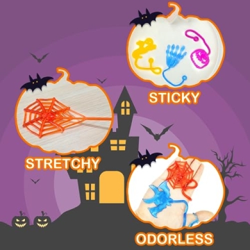 48PCS Halloween Sticky Toys for Kids Goodie Bag Stuffers