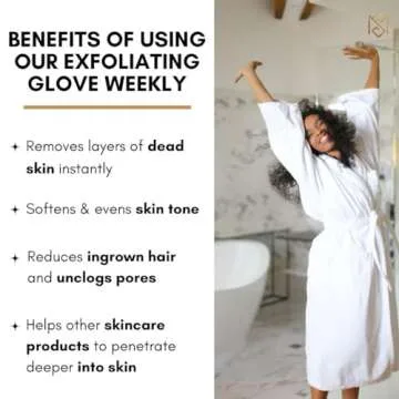 Exfoliating Glove Kessa Mitt for Deep Skin Renewal Spa Treatment