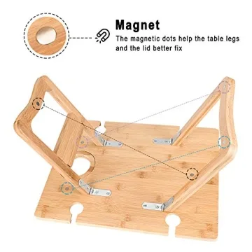 Tirrinia Portable Wine Picnic Table for Wine Lovers