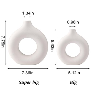 Stylish CUCUMI Ceramic Vase Set of 2 for Home Decor