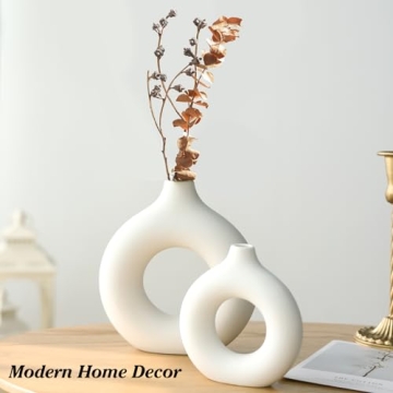 Stylish CUCUMI Ceramic Vase Set of 2 for Home Decor