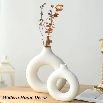 Stylish CUCUMI Ceramic Vase Set of 2 for Home Decor