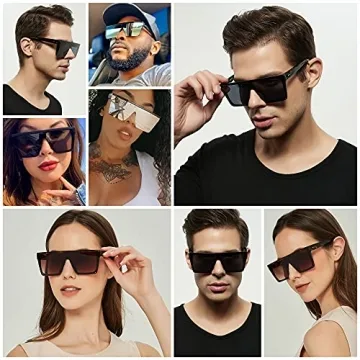 Trendy LYZOIT Square Oversized Sunglasses for All