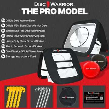Disc Warrior Disc Toss Game - Outdoor Game for Backyard, Beach, Tailgating, Park, Camping - Frisbee ...