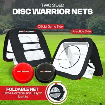 Disc Warrior Disc Toss Game - Outdoor Game for Backyard, Beach, Tailgating, Park, Camping - Frisbee Targets - Flying Disc Cornhole
