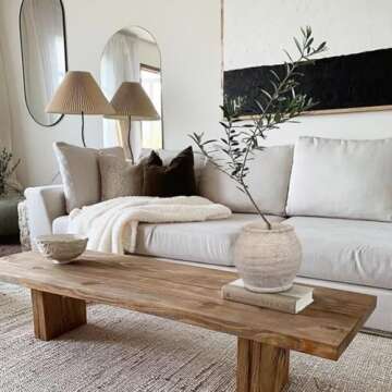 Briful 6.1'' Large Ceramic Rustic Vase Shabby Vintage Textured Vase, 4.72'' Wide Mouth Pampas Jar Vase Pottery for Fake Flowers Branches, Farmhouse Home Décor, Weddings Shelf Table Decor, Cream White