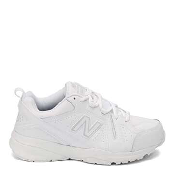 New Balance Men's 608 V5 Casual Comfort Cross Trainer, White/White, 8.5 Wide