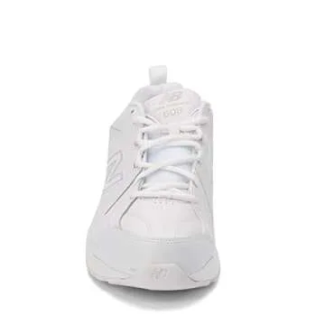 New Balance Men's 608 V5 Casual Comfort Cross Trainer, White/White, 8.5 Wide