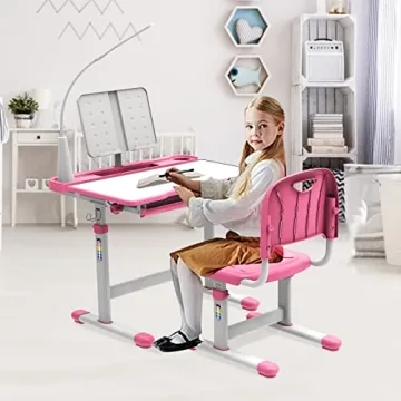 BELANITAS Kids Desk with Light and Adjustable Features