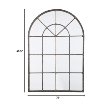 Oengus Traditional Antiqued Metal Framed Accent Mirror 32x46