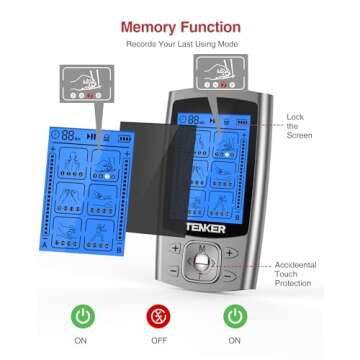 TENKER EMS TENS Unit - Versatile Pain Relief Device