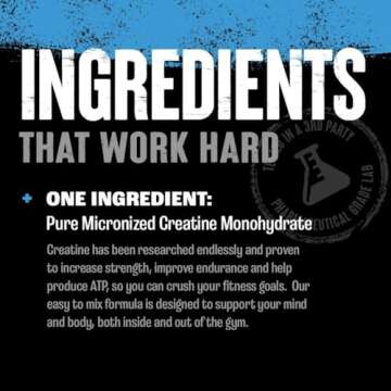 Animal Micronized Creatine Monohydrate Powder - Delays Muscle Fatigue, Supports Muscle Growth, Endur...