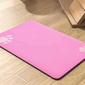 Pet Feeding Mat-Absorbent Dog Mat for Food and Water Bowl-No Stains Quick Dry Dog Water Dispenser Ma...