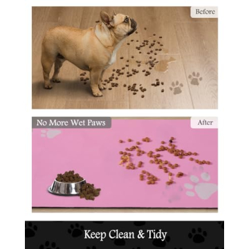 Pet Feeding Mat-Absorbent Dog Mat for Food and Water Bowl-No Stains Quick Dry Dog Water Dispenser Mat-Dog Accessories Pet Supplies-Dog Water Bowl for Messy Drinkers