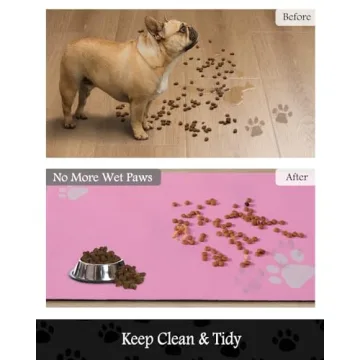 Pet Feeding Mat-Absorbent Dog Mat for Food and Water Bowl-No Stains Quick Dry Dog Water Dispenser Mat-Dog Accessories Pet Supplies-Dog Water Bowl for Messy Drinkers