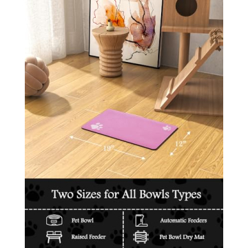 Pet Feeding Mat-Absorbent Dog Mat for Food and Water Bowl-No Stains Quick Dry Dog Water Dispenser Mat-Dog Accessories Pet Supplies-Dog Water Bowl for Messy Drinkers