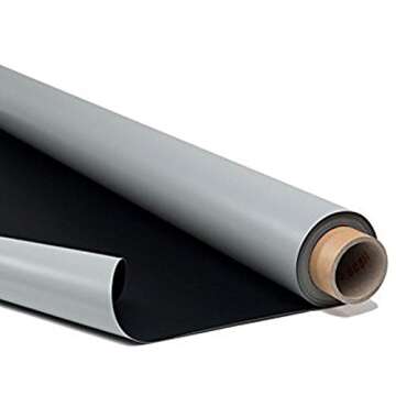 Greatmats Reversible Marley Dance Floor for Ballet, Lyrical Dance, Jazz and Home Studio Flooring,10 ft Roll, Black/Gray