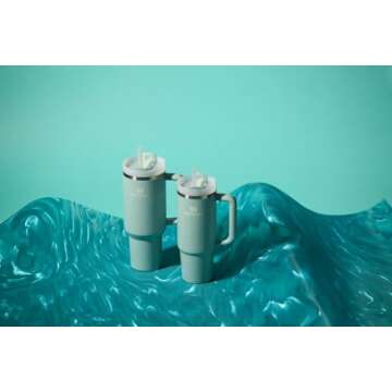 Stanley Quencher H2.0 Tumbler with Handle & Straw 30 oz | Twist On 3-Way Lid | Cupholder Compatible for Travel | Insulated Stainless Steel Cup | BPA-Free | Seafoam