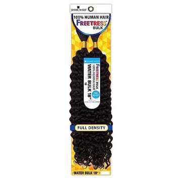 FreeTress Human Hair Braids - Water Bulk 18" (Color:1 JET BLACK)