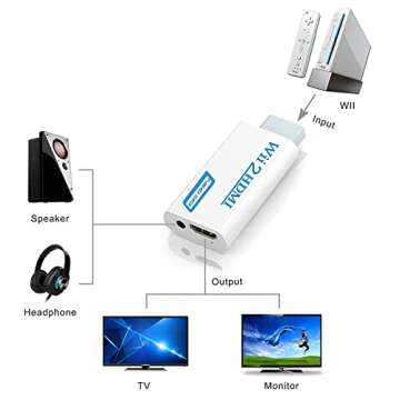 GANA Wii to HDMI Converter for 1080p Display