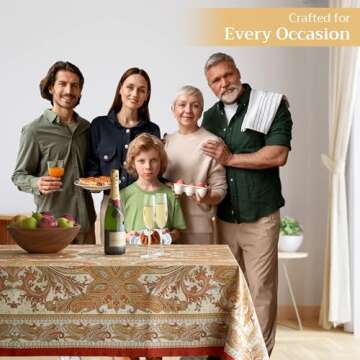 Maison d' Hermine 100% Cotton Table Cover - 60"x120" Rectangle Decorative Tablecloth - Washable Tablecloths for Dining, Home & Party - for Thanksgiving & Christmas - Kashmir Paisley Collection