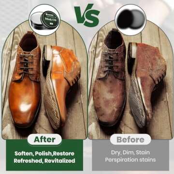 GQQCWVW KIEMT Mink Oil for Leather Boots,Leather Cleaner and Conditioner,Restore Waterproof Soften B...