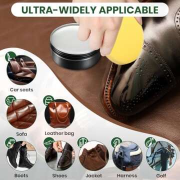 GQQCWVW KIEMT Mink Oil for Leather Boots,Leather Cleaner and Conditioner,Restore Waterproof Soften Boots,Couch,Purses,Jacket,Furniture, etc. All-in-1 leather care kit