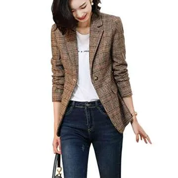 ebossy Chic Women's Notch Lapel Blazer for All Occasions
