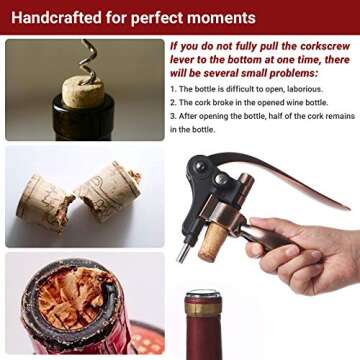 Wine Bottle Opener Corkscrew Set-[2020 Upgraded] Holleringlan Wine Opener Kit With Foil Cutter,Wine Stopper And Extra Spiral