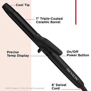 Revlon SmoothStay Coconut Oil Curling Iron for Shiny Curls