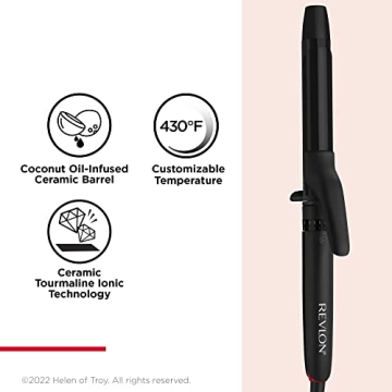 Revlon SmoothStay Coconut Oil Curling Iron for Shiny Curls