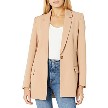 The Drop Women's Blake Long Blazer, Praline, Large
