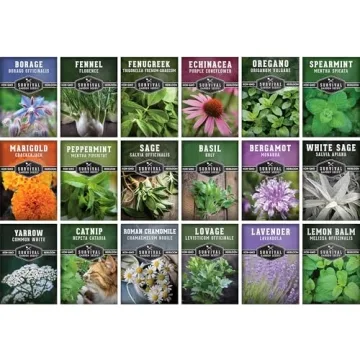 Survival Garden Seeds - 18 Medicinal Herb Seed Packets for Home Gardening