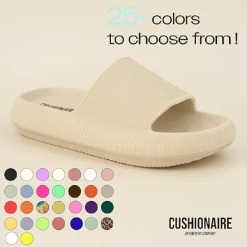 CUSHIONAIRE Feather Slides – Cloud Comfort for Women  