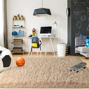 Merelax Soft Fluffy Rug for Bedroom and Living Room