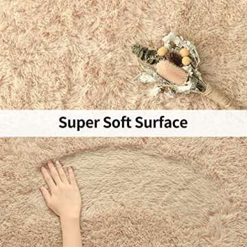 Merelax Soft Fluffy Rug for Bedroom and Living Room