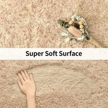 Merelax Soft Fluffy Rug for Bedroom and Living Room