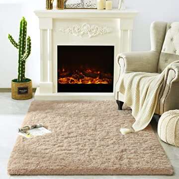 Merelax Soft Fluffy Rug for Bedroom and Living Room