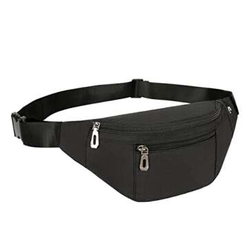 Fanny Pack for Men & Women, Fashion Waterproof Waist Packs with Adjustable Belt, Casual Bag Bum Bags...