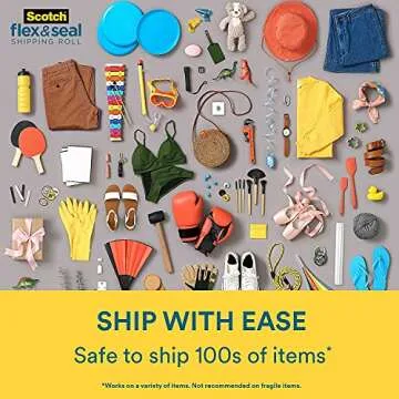 Scotch Flex and Seal Shipping Roll - Save Time & Space for Shipping!