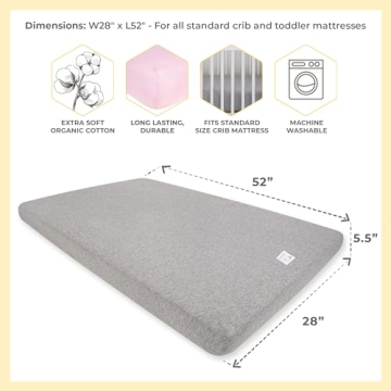 Organic Cotton Crib Sheets in Blossom Pink for Infants