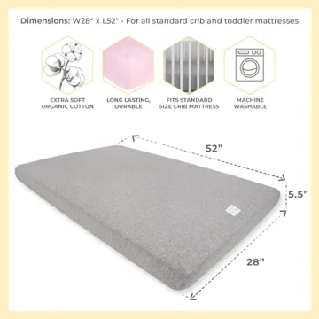 Organic Cotton Crib Sheets in Blossom Pink for Infants