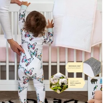 Organic Cotton Crib Sheets in Blossom Pink for Infants