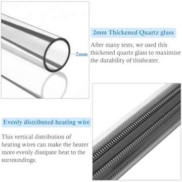 HITOP 25W Adjustable Aquarium Heater for Small Tanks