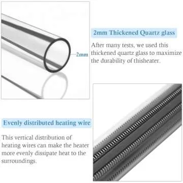 HITOP 25W Adjustable Aquarium Heater for Small Tanks